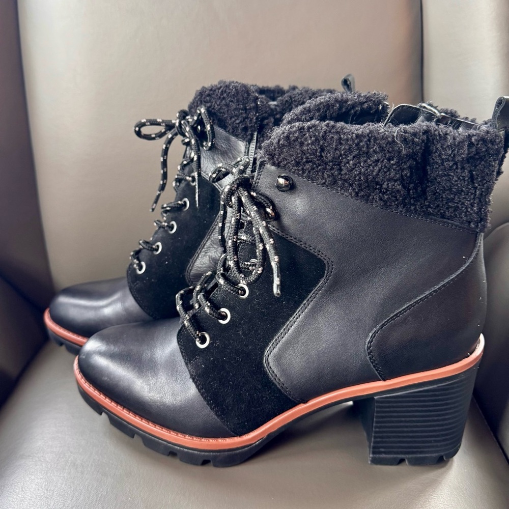 Naturalizer Val Waterproof Black Suede/Leather - 10 W